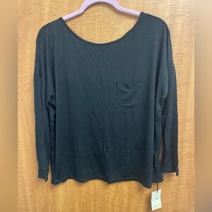 Classic Black Long Sleeve Women's Top